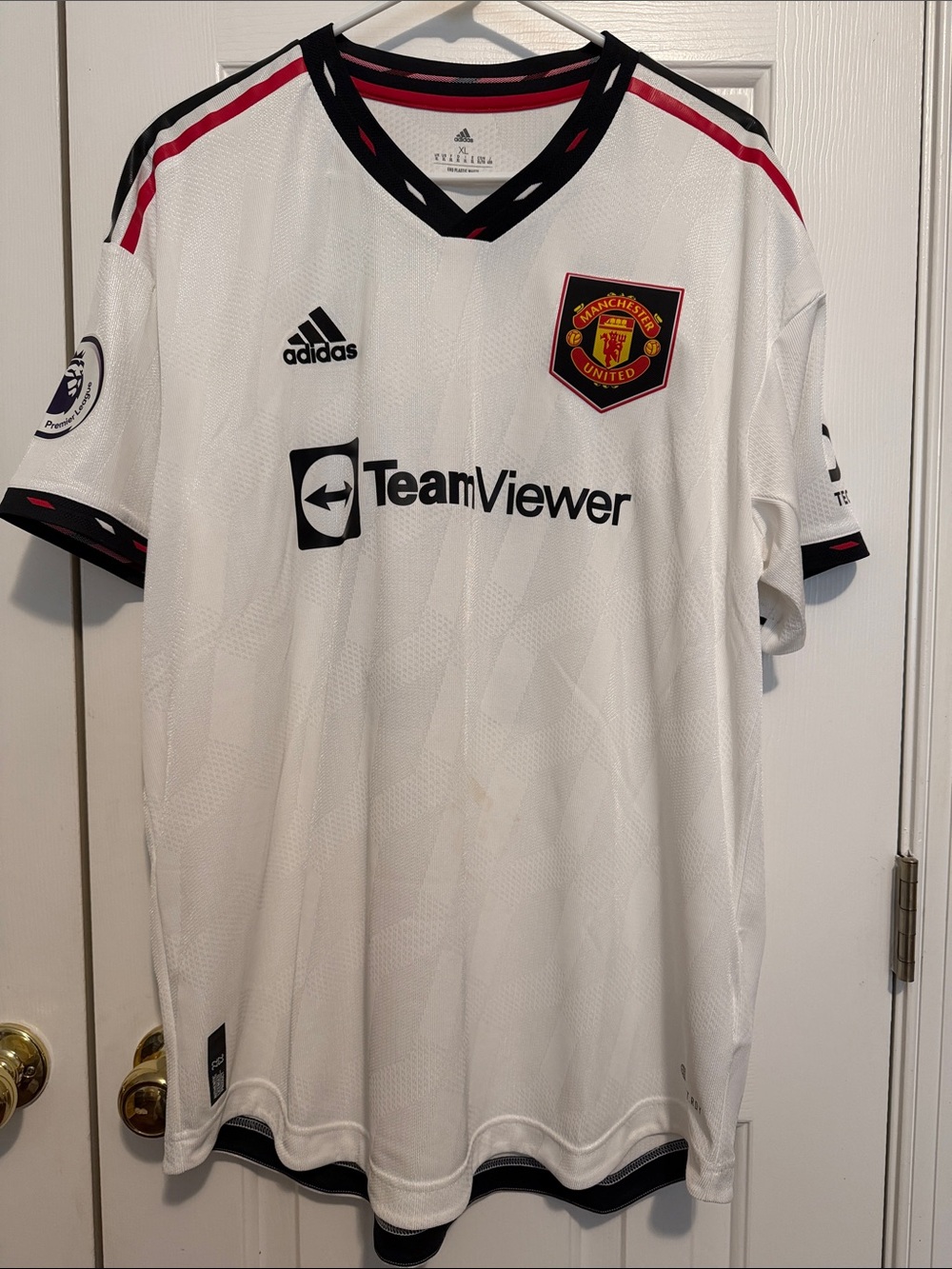 adidas White Manchester United Rooney Men's Soccer Jersey
